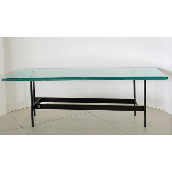 Image 1 of Table basse vintage Waves en métal et verre par Ludovica et Roberto Palomba pour Fiam, Italie 2000