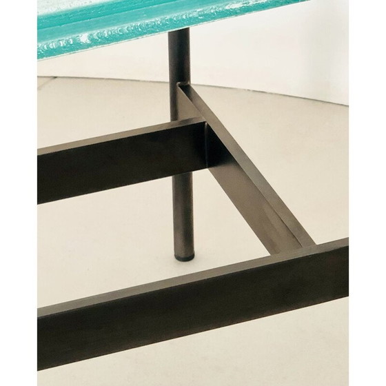 Image 1 of Table basse vintage Waves en métal et verre par Ludovica et Roberto Palomba pour Fiam, Italie 2000