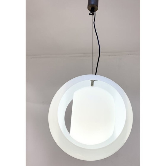 Image 1 of Lampe suspendue vintage en verre murano par Carlo Nason pour Mazzega, Italie 1960