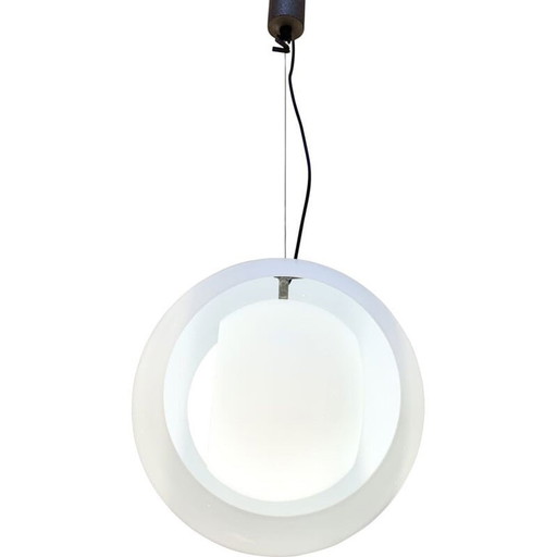 Lampe suspendue vintage en verre murano par Carlo Nason pour Mazzega, Italie 1960