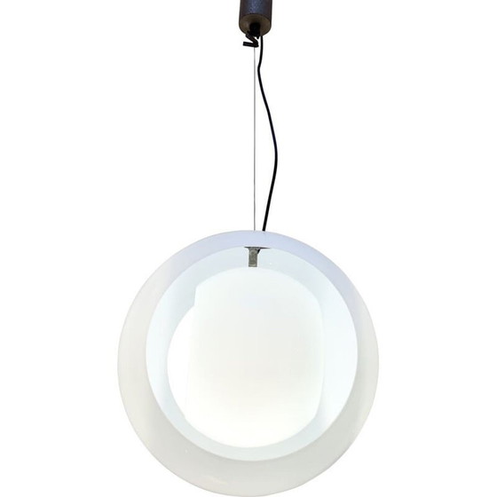 Image 1 of Lampe suspendue vintage en verre murano par Carlo Nason pour Mazzega, Italie 1960