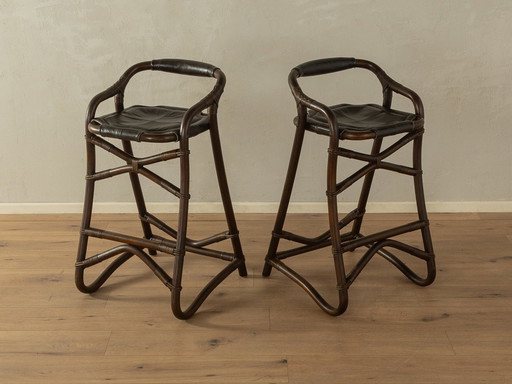 2x Tabourets de bar en bambou par Horsnæs Design