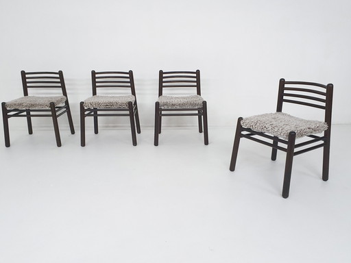 Ensemble de quatre chaises de salle à manger Pastoe, Pays-Bas, années 1970