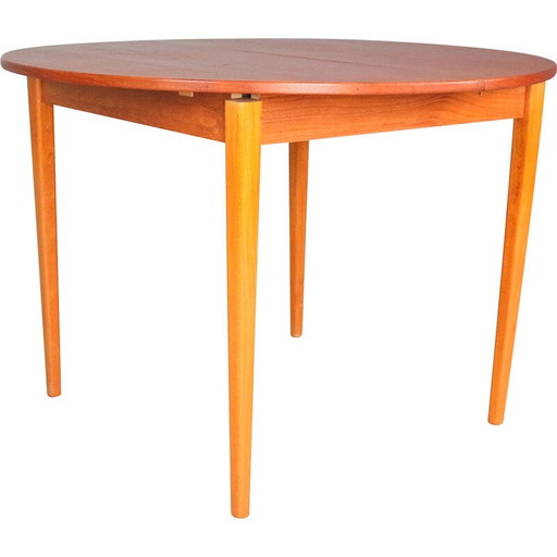 Table de salle à manger extensible en teck, Danemark 1960