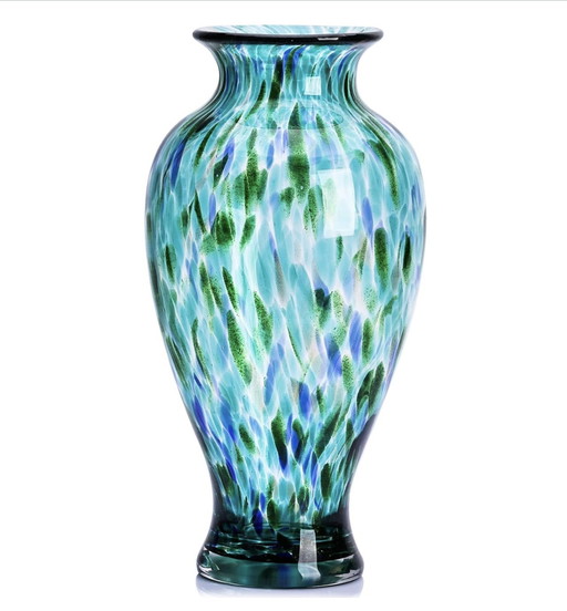 Grand Vase Verre De Murano Soufflé À La Main 