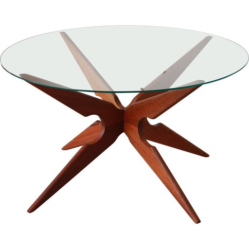 Table basse vintage en teck Spider par Vladimir Kagan pour Sika Møbler, Danemark années 1960