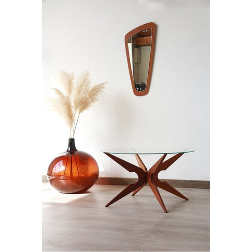 Table basse vintage en teck Spider par Vladimir Kagan pour Sika Møbler, Danemark années 1960
