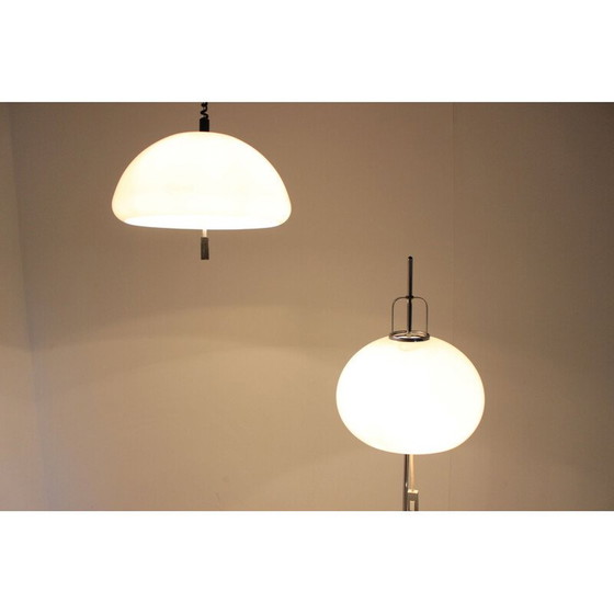 Image 1 of Lampadaire vintage avec lampe suspendue par Harvey Guzzini pour Meblo, Italie 1970