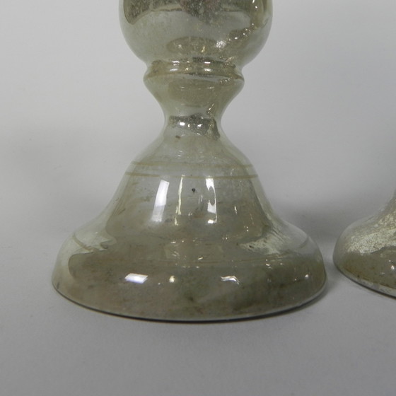 Image 1 of Lot de 2 chandeliers Quicksilver, rond 1900 (Poor Silver)