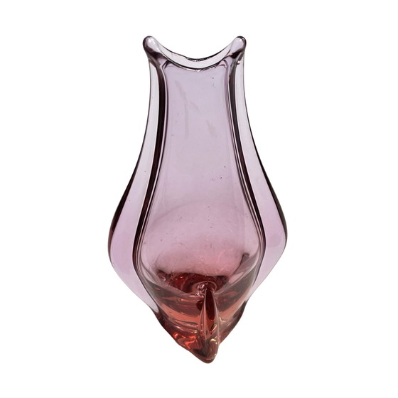 Image 1 of Vase en verre, conçu par M. Klinger, Železny Brod Sklo, Tchécoslovaquie, années 1960.