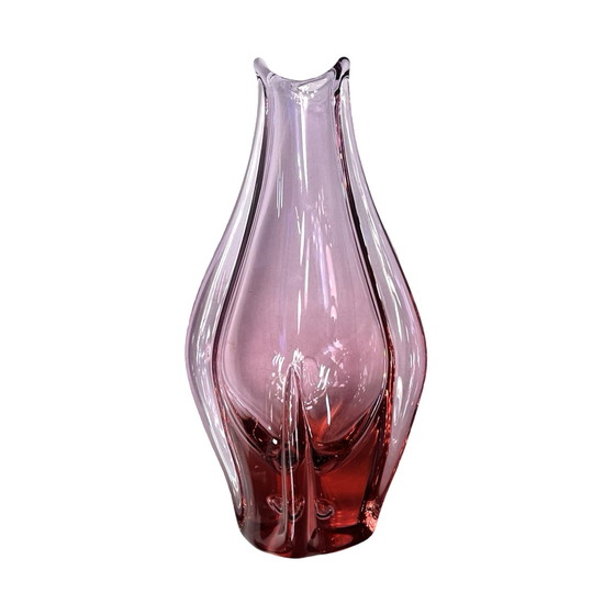 Image 1 of Vase en verre, conçu par M. Klinger, Železny Brod Sklo, Tchécoslovaquie, années 1960.