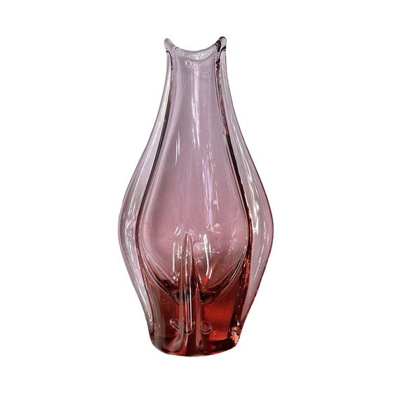 Image 1 of Vase en verre, conçu par M. Klinger, Železny Brod Sklo, Tchécoslovaquie, années 1960.