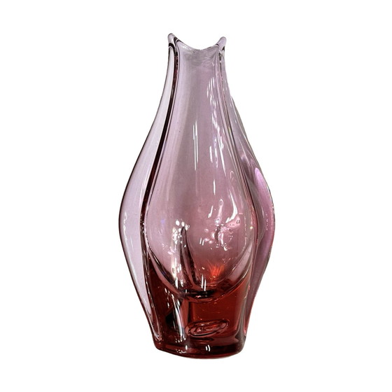 Image 1 of Vase en verre, conçu par M. Klinger, Železny Brod Sklo, Tchécoslovaquie, années 1960.