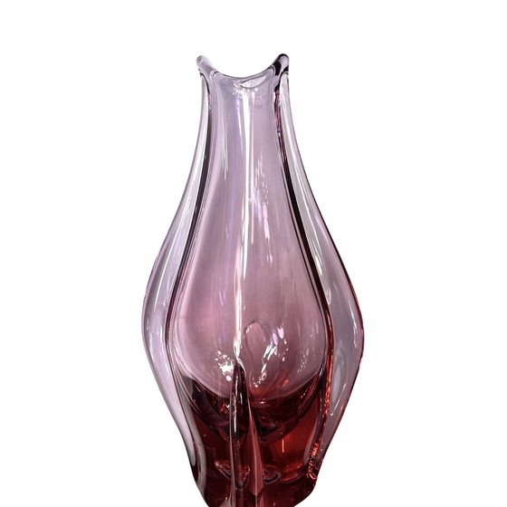 Image 1 of Vase en verre, conçu par M. Klinger, Železny Brod Sklo, Tchécoslovaquie, années 1960.