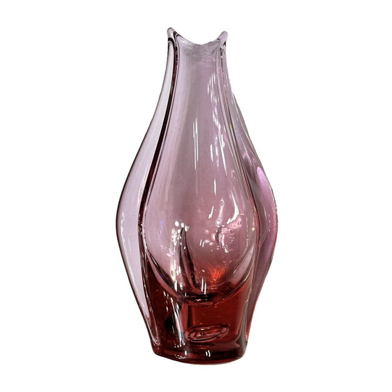 Image 1 of Vase en verre, conçu par M. Klinger, Železny Brod Sklo, Tchécoslovaquie, années 1960.