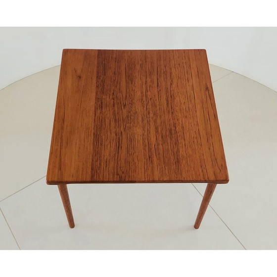 Image 1 of Table d'appoint vintage FD544 en teck massif par Edvard Kindt-Larsen pour France and Son, Danemark 1950