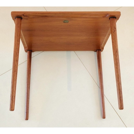 Image 1 of Table d'appoint vintage FD544 en teck massif par Edvard Kindt-Larsen pour France and Son, Danemark 1950