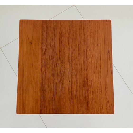 Image 1 of Table d'appoint vintage FD544 en teck massif par Edvard Kindt-Larsen pour France and Son, Danemark 1950