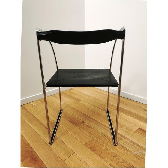 Image 1 of Ensemble de 4 chaises Patoz vintage par Francesco Soro pour Icf, Italie