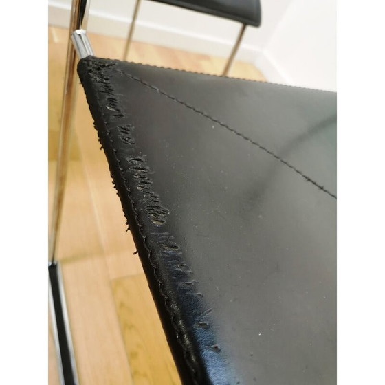 Image 1 of Ensemble de 4 chaises Patoz vintage par Francesco Soro pour Icf, Italie