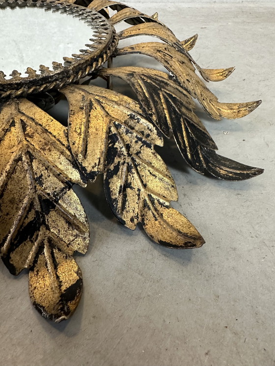 Image 1 of Lampe / Miroir Vintage 'Sunburst'.  