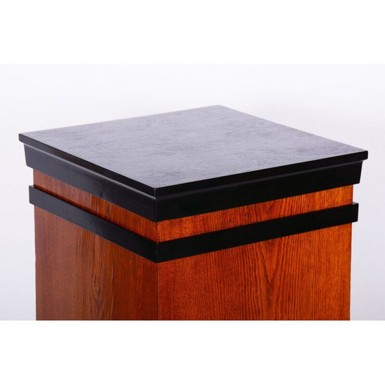 Image 1 of Caisson Vintage Art Déco en hêtre et placage de chêne, Tchécoslovaquie 1920