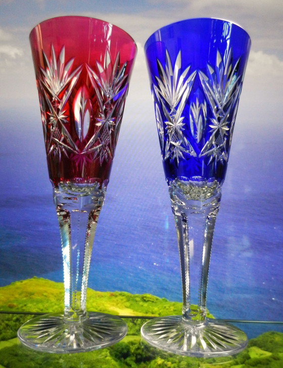 Image 1 of 2x Val Saint Lambert Scheffel Verres de mariage