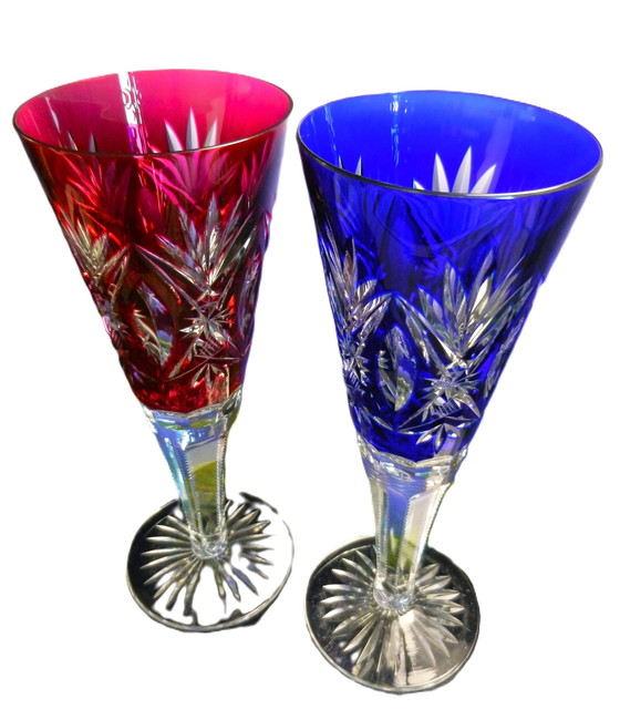 Image 1 of 2x Val Saint Lambert Scheffel Verres de mariage