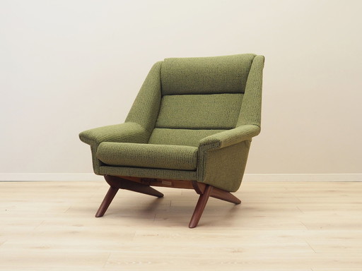 Fauteuil vert, Design danois, 1970S, Manufacture : Horsens Møbelfabrik