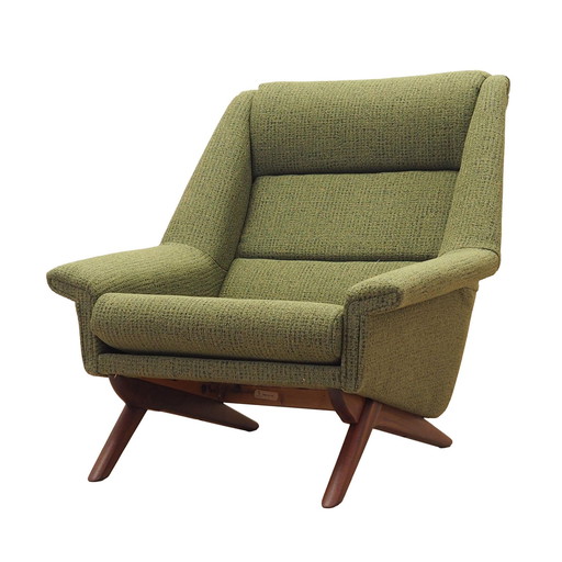 Fauteuil vert, Design danois, 1970S, Manufacture : Horsens Møbelfabrik