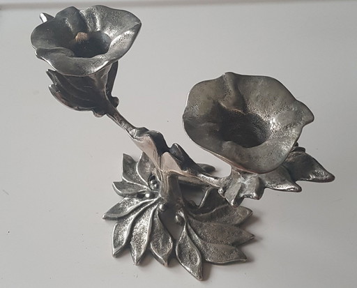 Chandelier à deux bras en forme de fleur, 1960S