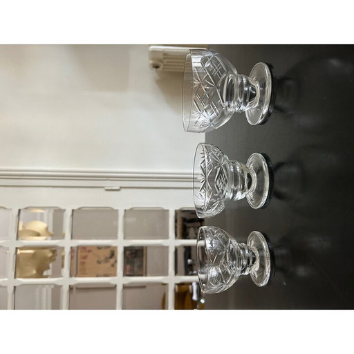 Ensemble de verres ciselés vintage, 1950