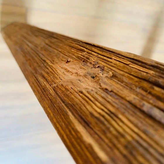 Image 1 of Vintage pine and straw chair, France 1950