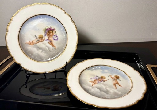 2 assiettes décorées