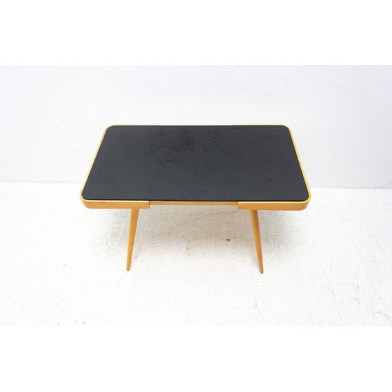 Image 1 of Table basse vintage en verre opaxite, Tchécoslovaquie 1960