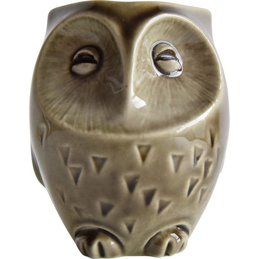 Coffre à trésor hibou en céramique vintage par Ditmar Urbach, Tchécoslovaquie années 1960