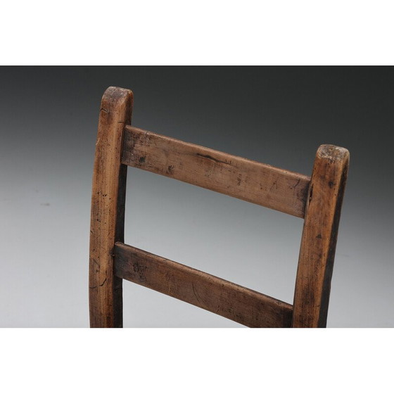 Image 1 of Chaise vintage en bois et rotin, années 1940