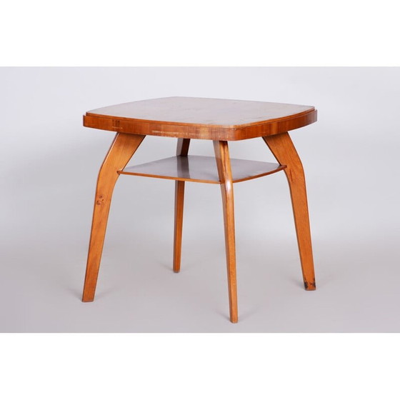 Image 1 of Table d'appoint en hêtre et noyer du milieu du siècle, années 1950