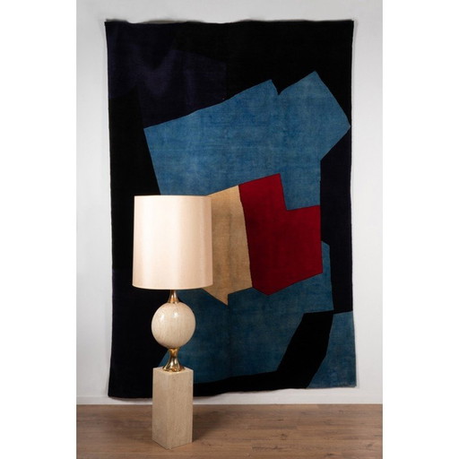 Tapis vintage en laine mérinos noué à la main