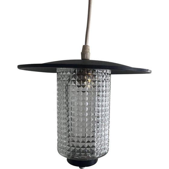 Image 1 of Lampe suspendue en verre vintage, 1950