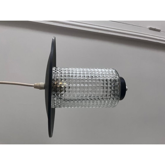 Image 1 of Lampe suspendue en verre vintage, 1950