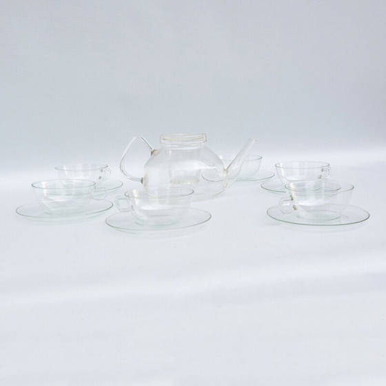 Image 1 of Service à café vintage par Wilhelm Wagenfeld pour Jena Glas, Allemagne 1970