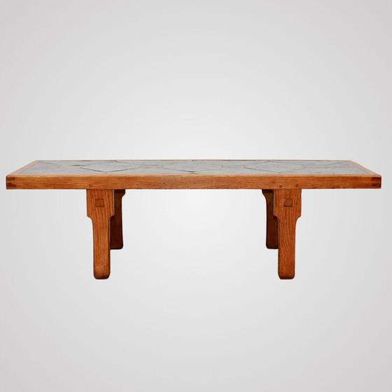 Image 1 of Table basse vintage en chêne massif, France 1960