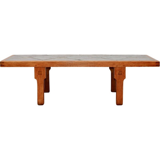 Image 1 of Table basse vintage en chêne massif, France 1960