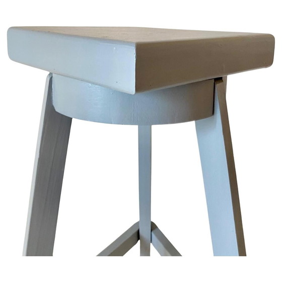 Image 1 of 1X Grand piédestal en bois vintage, Italie 1950S