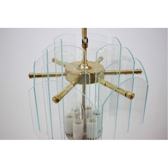 Image 1 of Lampe suspendue en verre vintage par Jablonecké Sklárny, Tchèque 1980