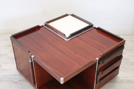 Table basse carrée de rangement, Italie 1960S