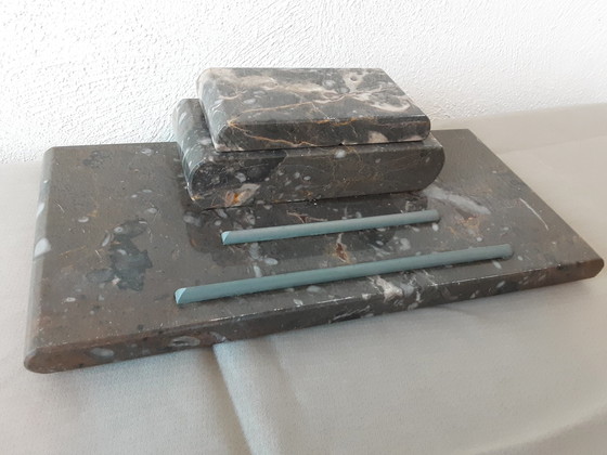 Image 1 of Set de bureau vintage en marbre