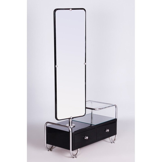 Image 1 of Table de toilette Art Déco noire vintage par Vichr a Spol, années 1930