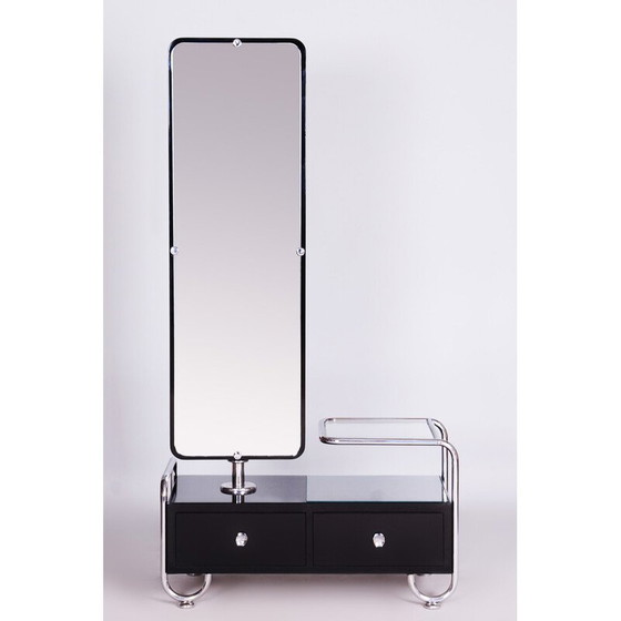 Image 1 of Table de toilette Art Déco noire vintage par Vichr a Spol, années 1930